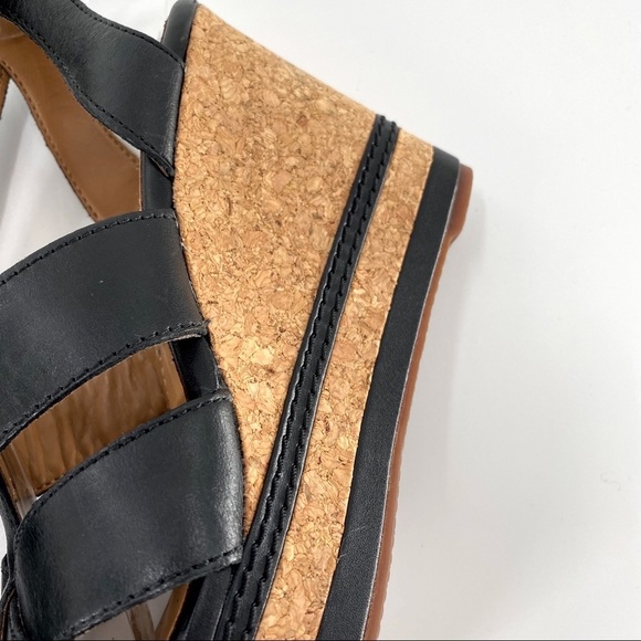 Clark’s Zia Tower Black Platform Wedges NEW - Picture 5 of 10